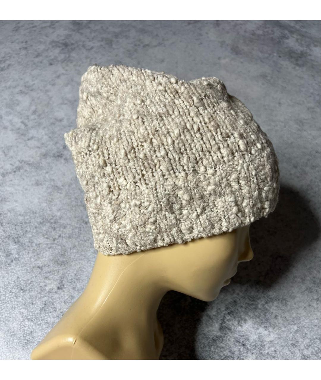 DOLCE&GABBANA Бежевая шерстяная шапка, фото 2
