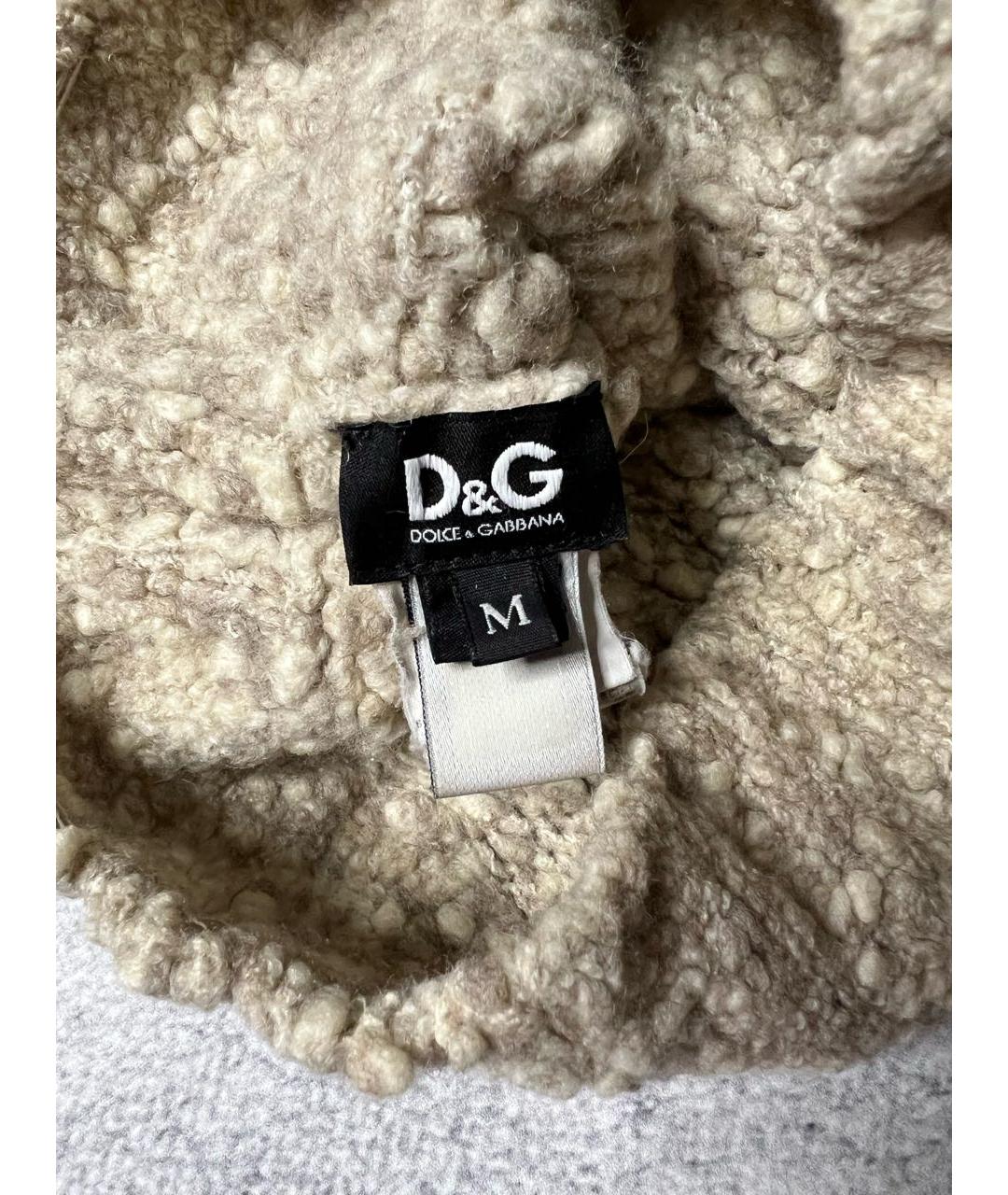 DOLCE&GABBANA Бежевая шерстяная шапка, фото 3