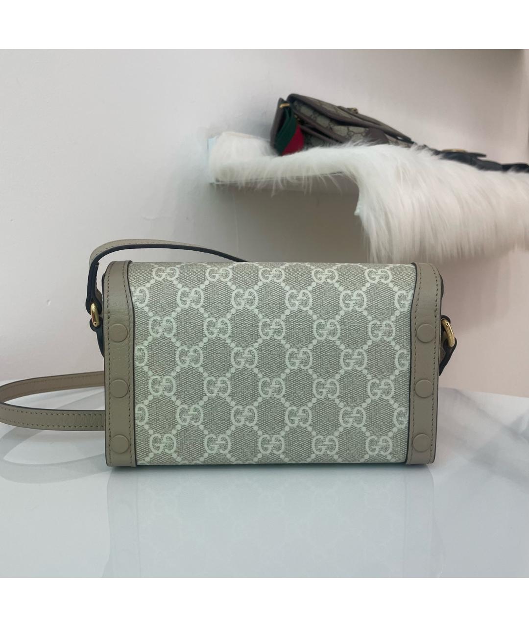GUCCI Бежевая тканевая сумка через плечо, фото 3