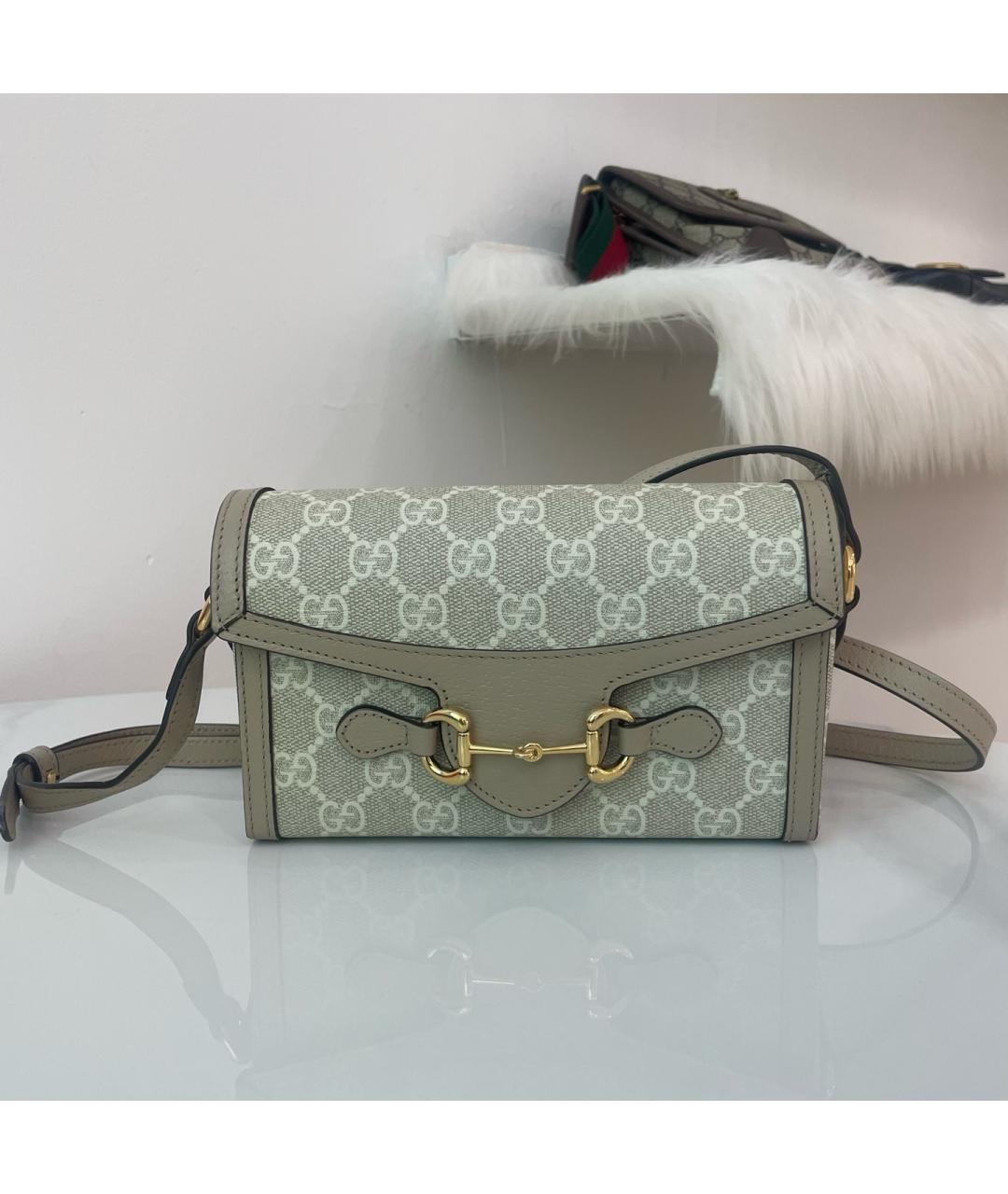 GUCCI Бежевая тканевая сумка через плечо, фото 7