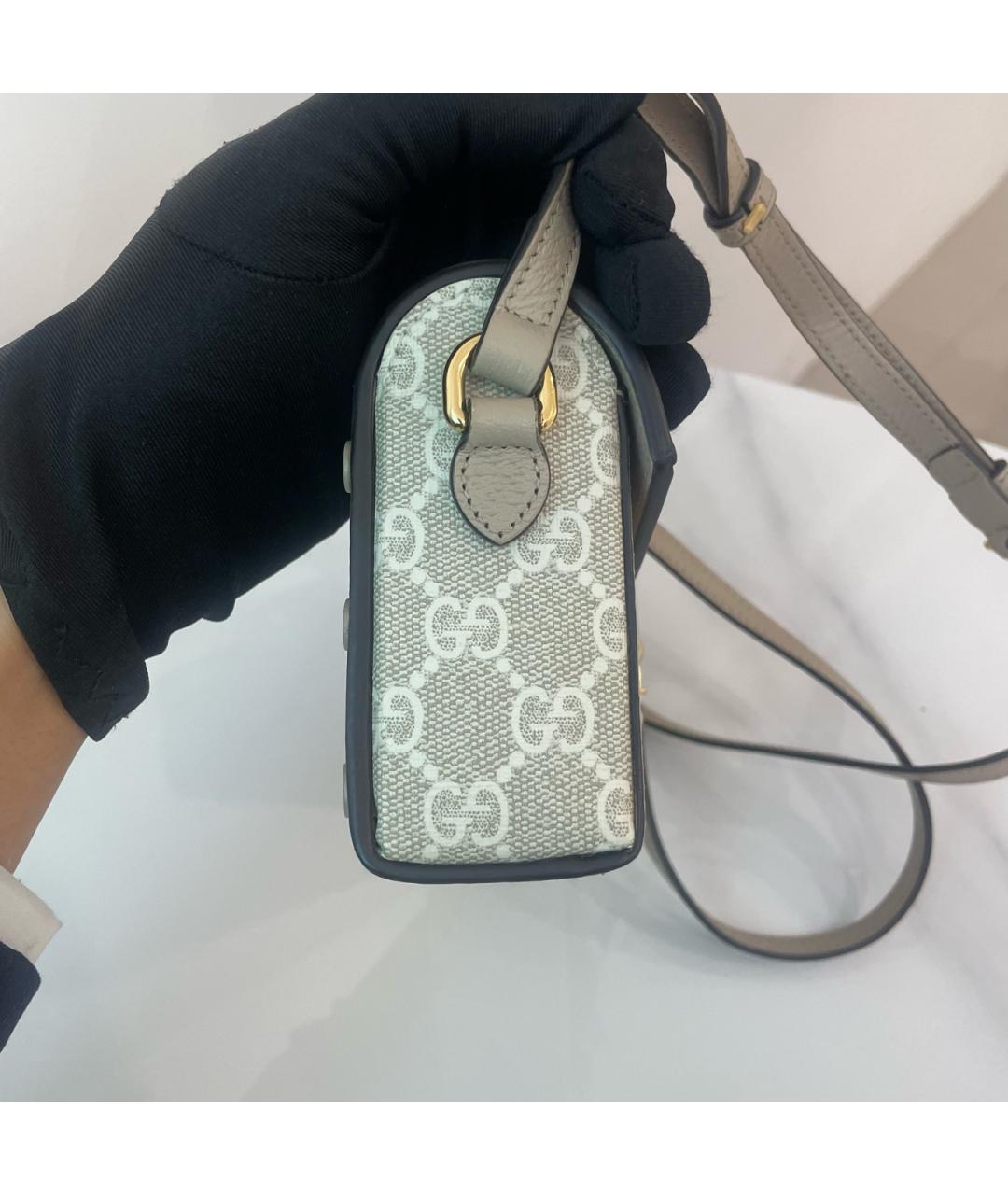 GUCCI Бежевая тканевая сумка через плечо, фото 4