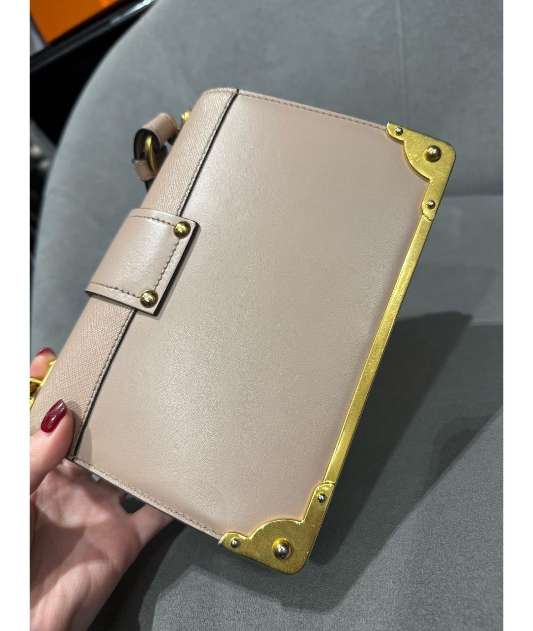 PRADA Розовая кожаная сумка через плечо, фото 5