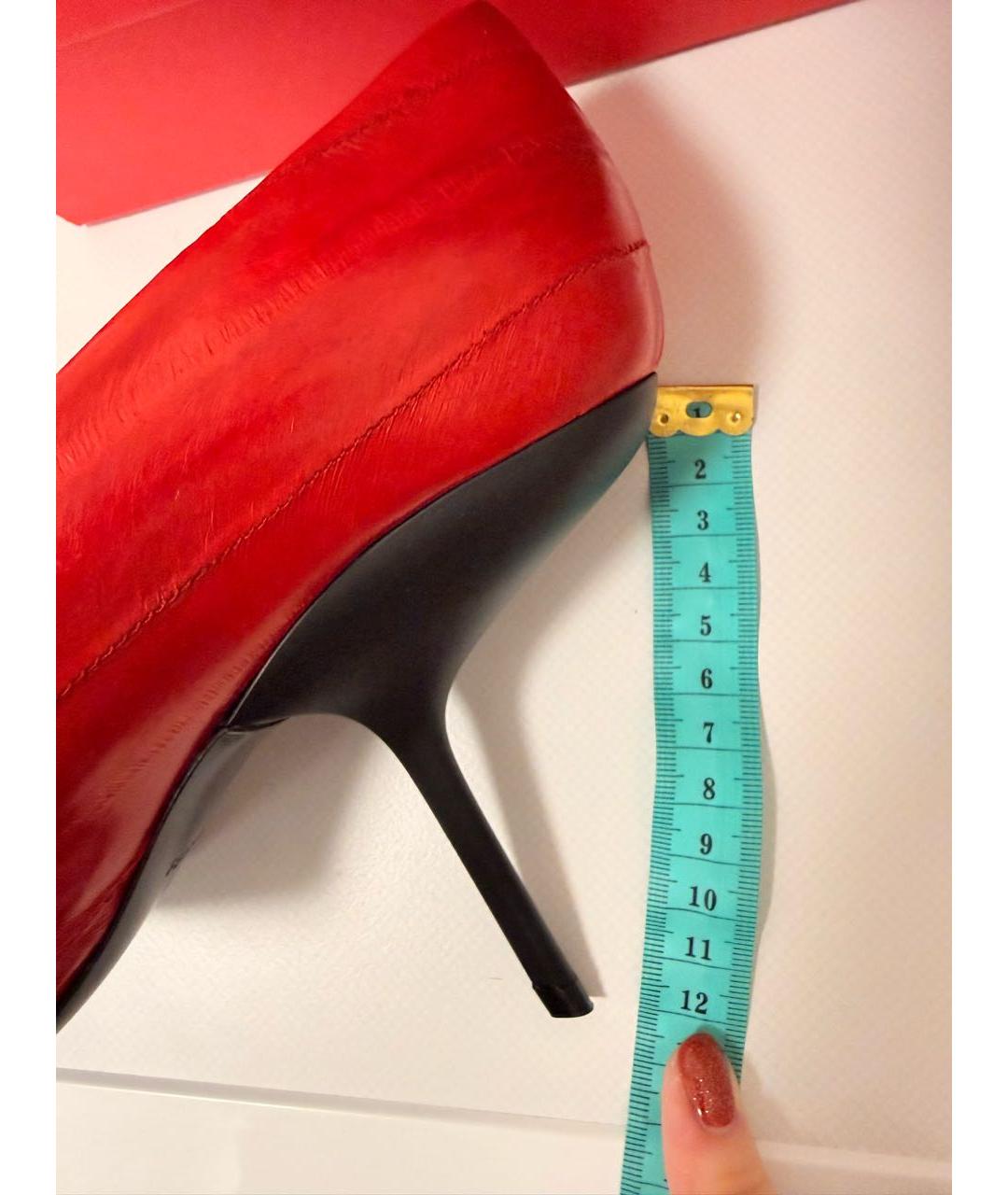 FERRAGAMO Красные туфли из экзотической кожи, фото 7