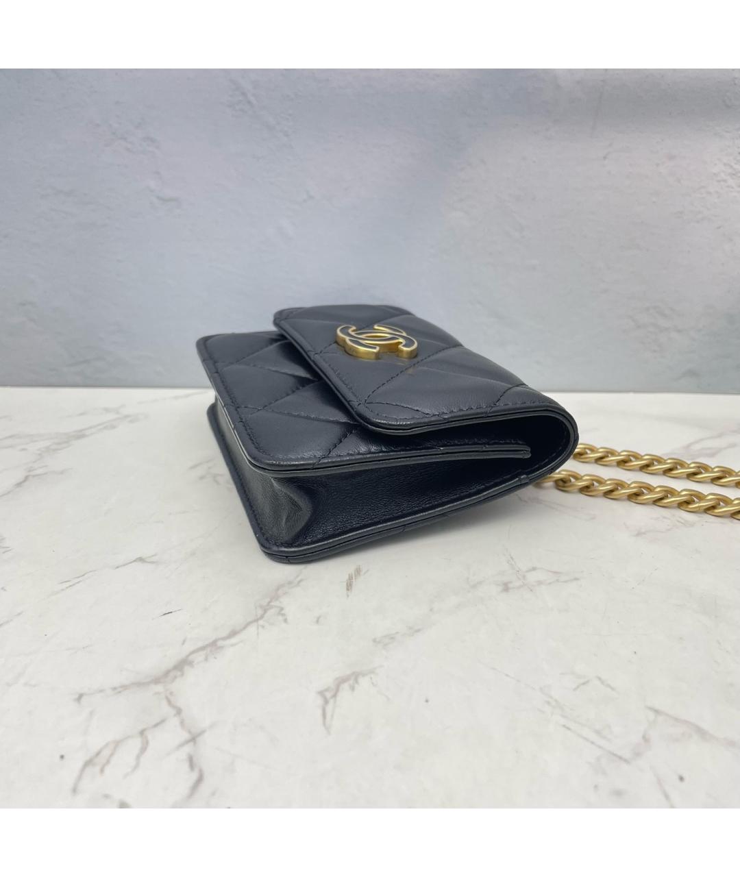 CHANEL Черная кожаная поясная сумка, фото 5