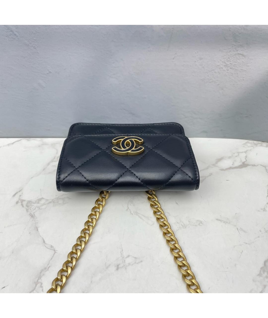 CHANEL Черная кожаная поясная сумка, фото 6