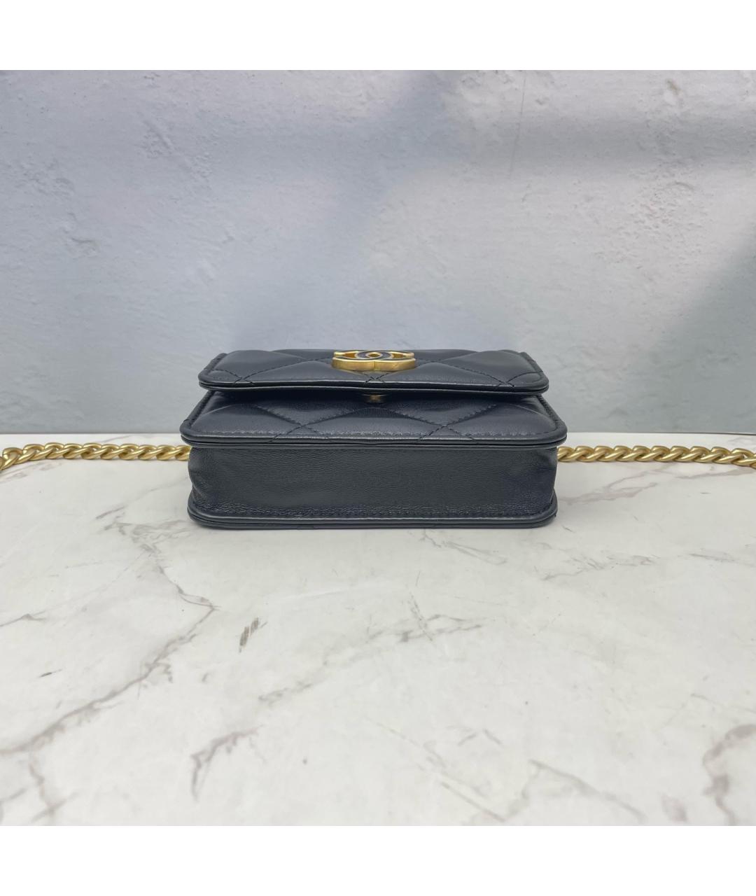 CHANEL Черная кожаная поясная сумка, фото 7