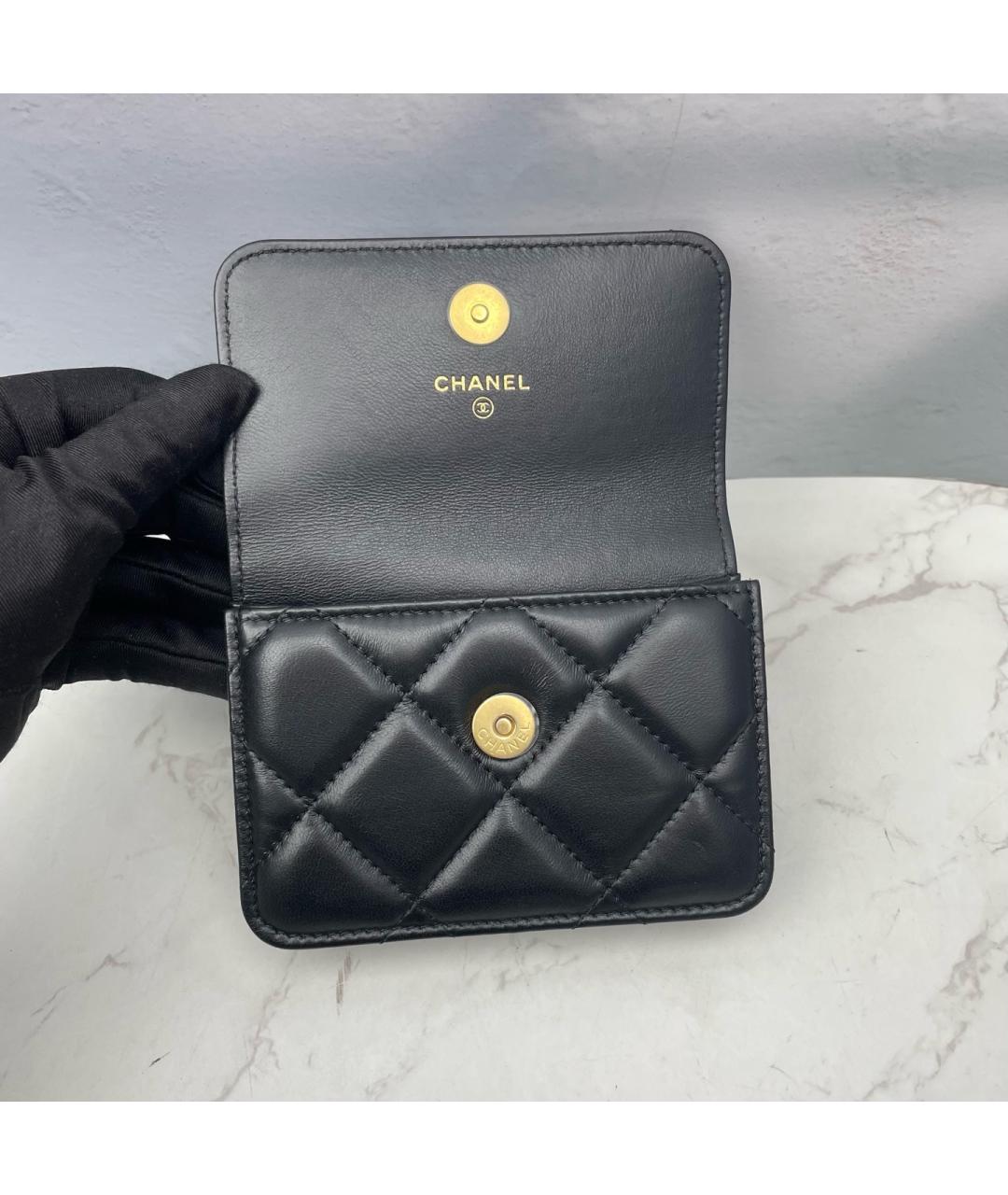 CHANEL Черная кожаная поясная сумка, фото 8