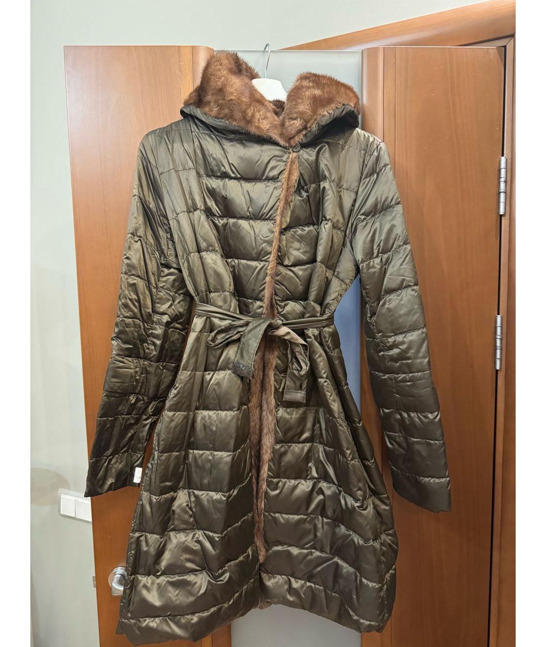 'S MAX MARA Зеленая синтетическая парка, фото 7