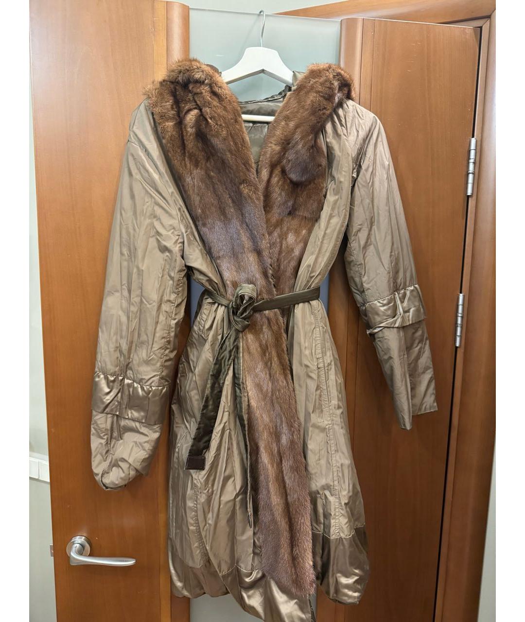 'S MAX MARA Зеленая синтетическая парка, фото 3