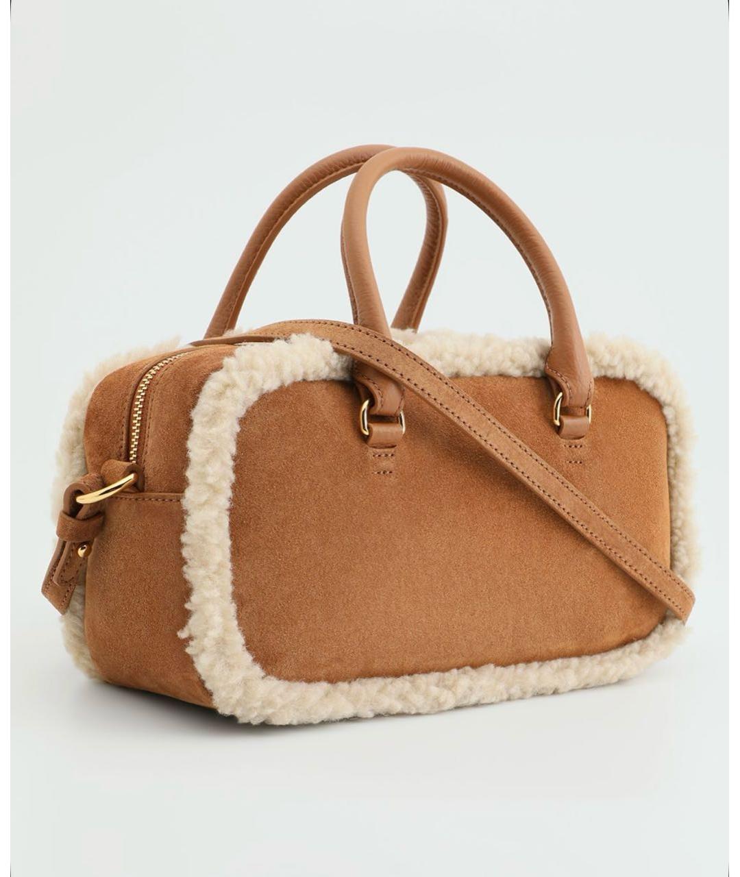 COCCINELLE Коричневая замшевая сумка через плечо, фото 2