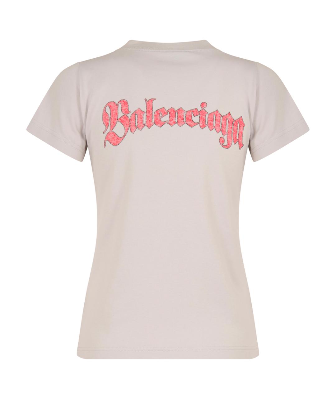 BALENCIAGA Мульти хлопковая футболка, фото 2