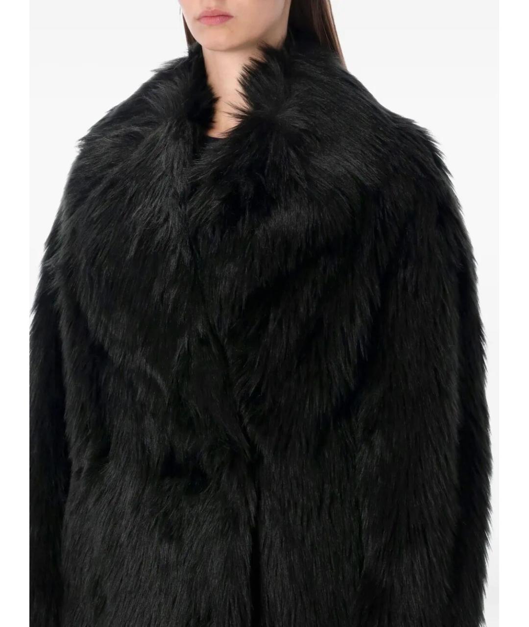STAND STUDIO Черная полиэстеровая шуба, фото 4