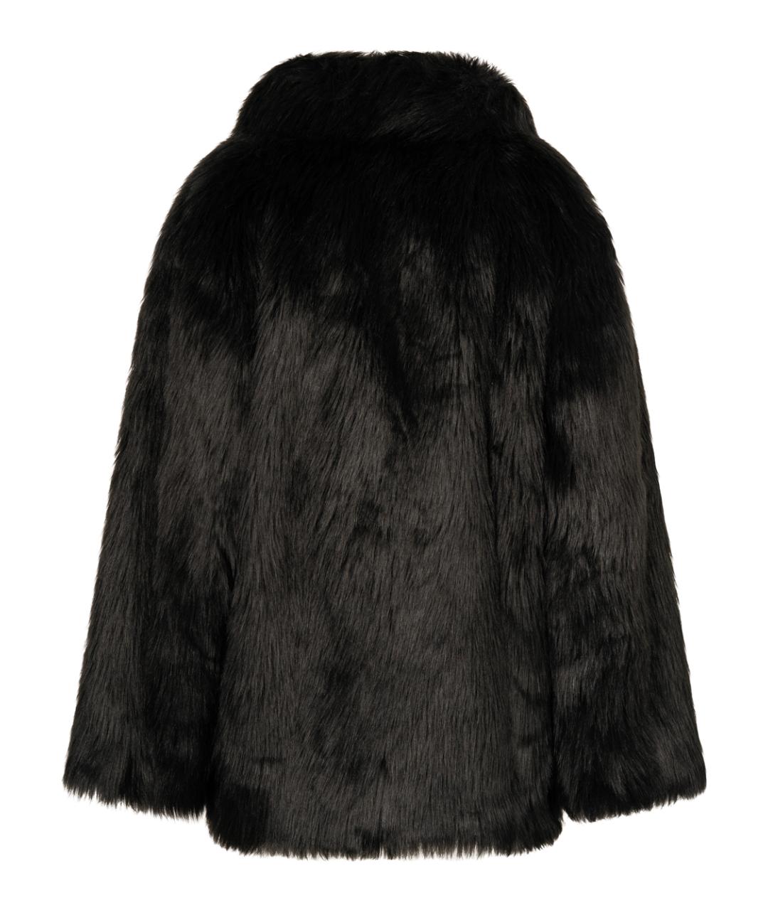 STAND STUDIO Черная полиэстеровая шуба, фото 2