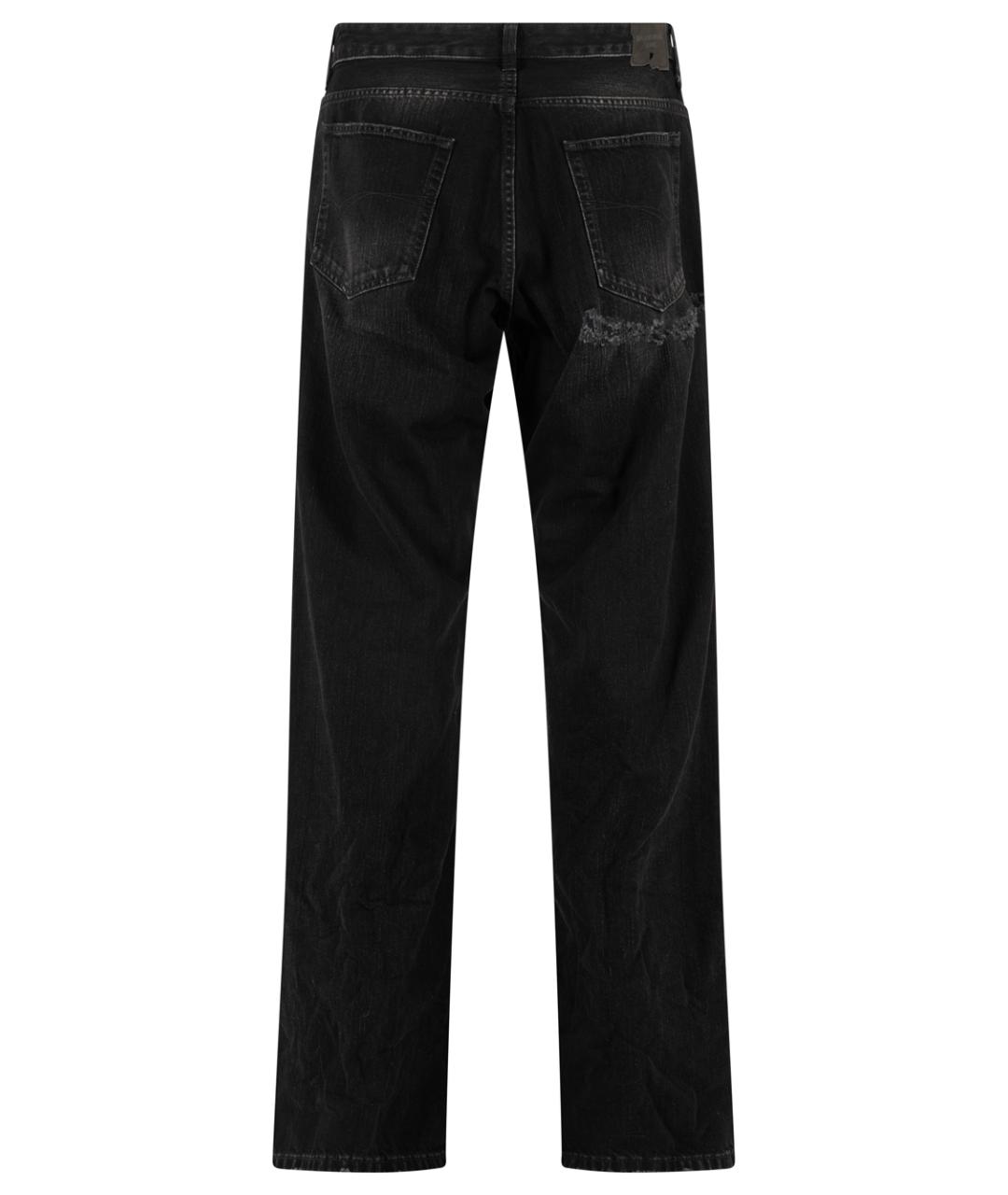 BALENCIAGA Черные хлопковые прямые джинсы, фото 2