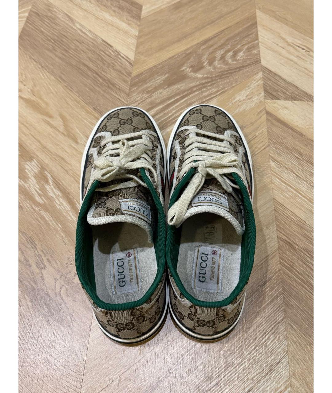 GUCCI Коричневые кеды, фото 3