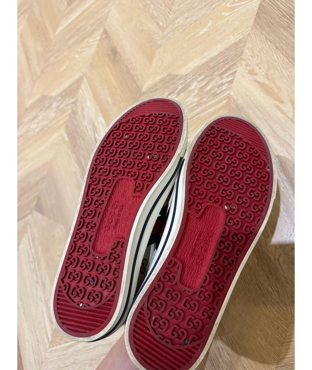 GUCCI Коричневые кеды, фото 6