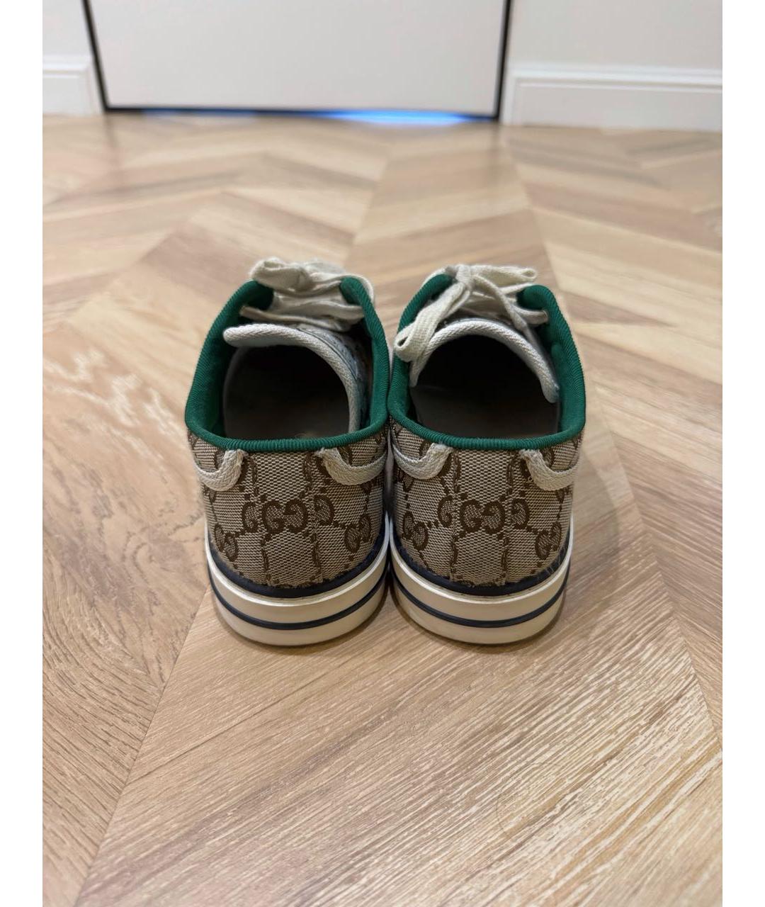 GUCCI Коричневые кеды, фото 4