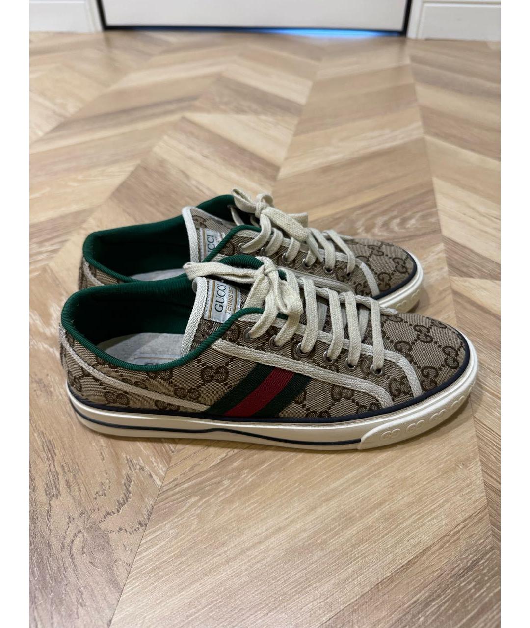 GUCCI Коричневые кеды, фото 7