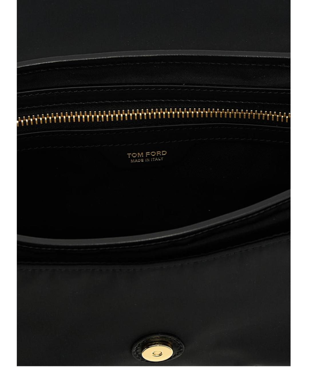 TOM FORD Черная тканевая сумка на плечо, фото 4