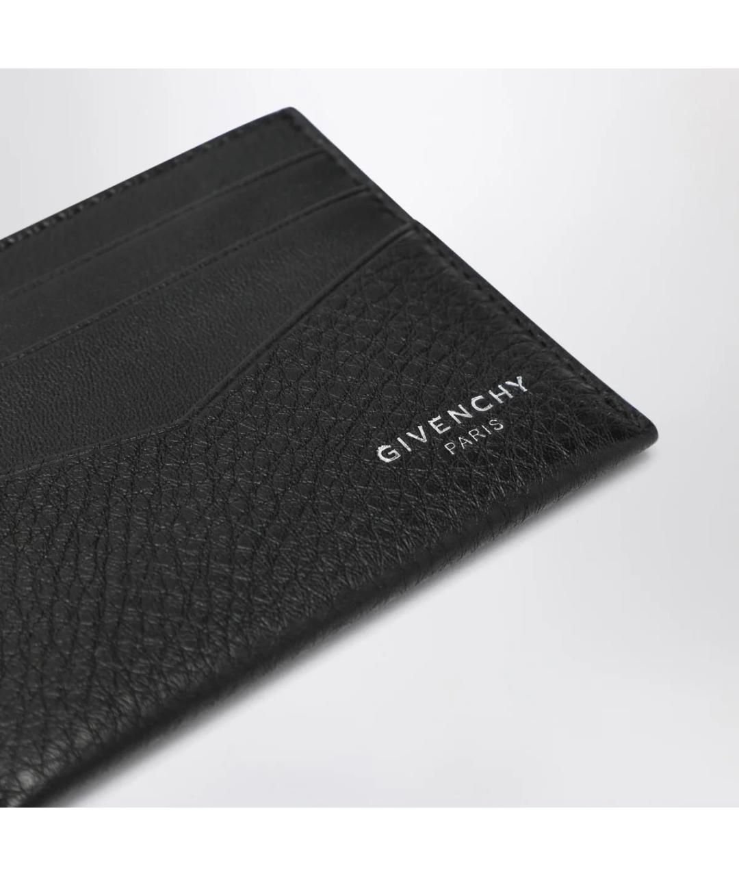 GIVENCHY Черный кожаный кардхолдер, фото 3