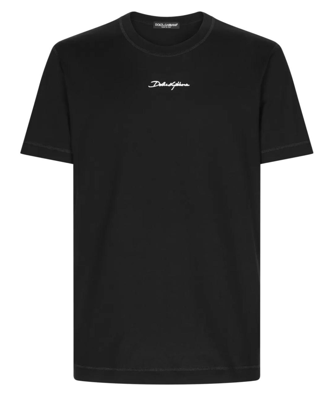 DOLCE&GABBANA Черная хлопковая футболка, фото 1