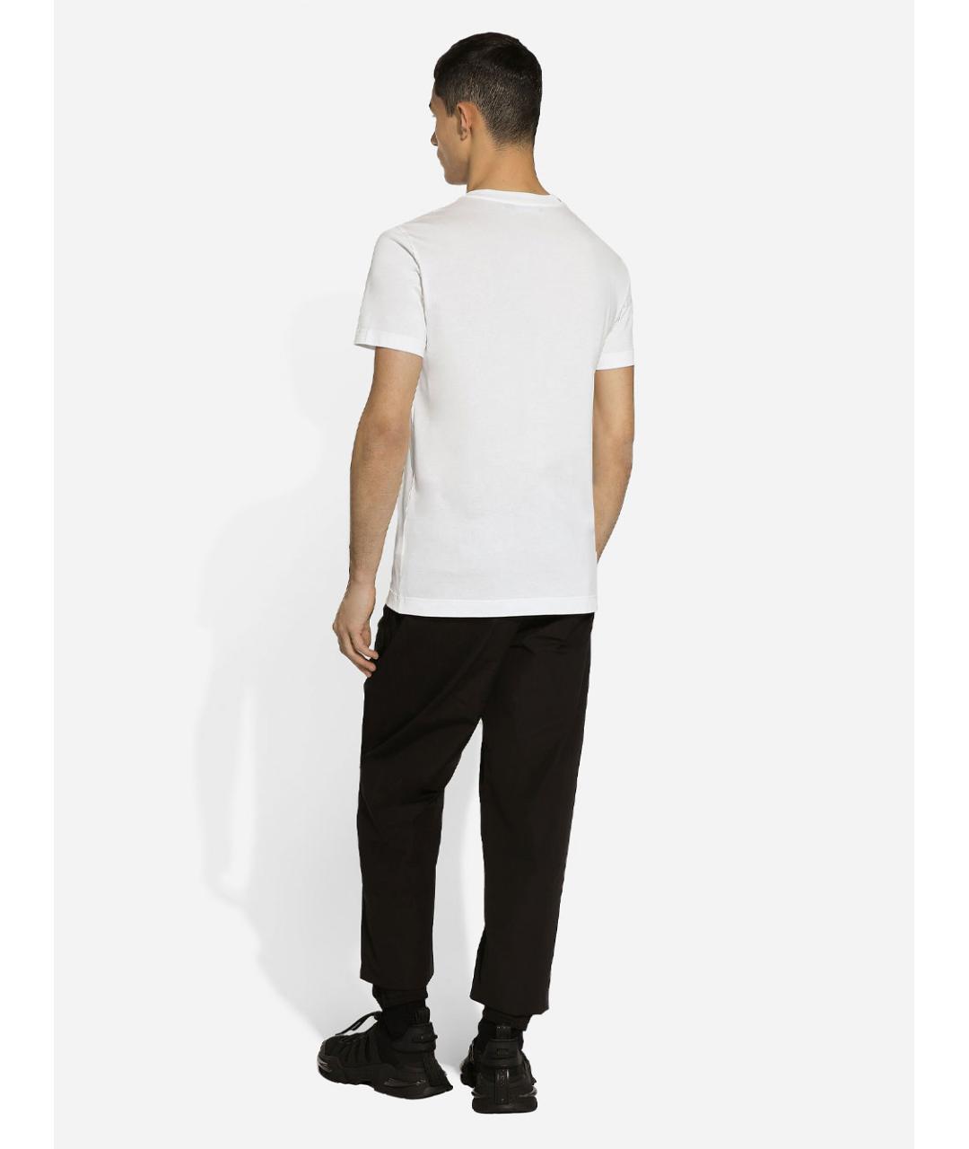 DOLCE&GABBANA Белая хлопковая футболка, фото 3