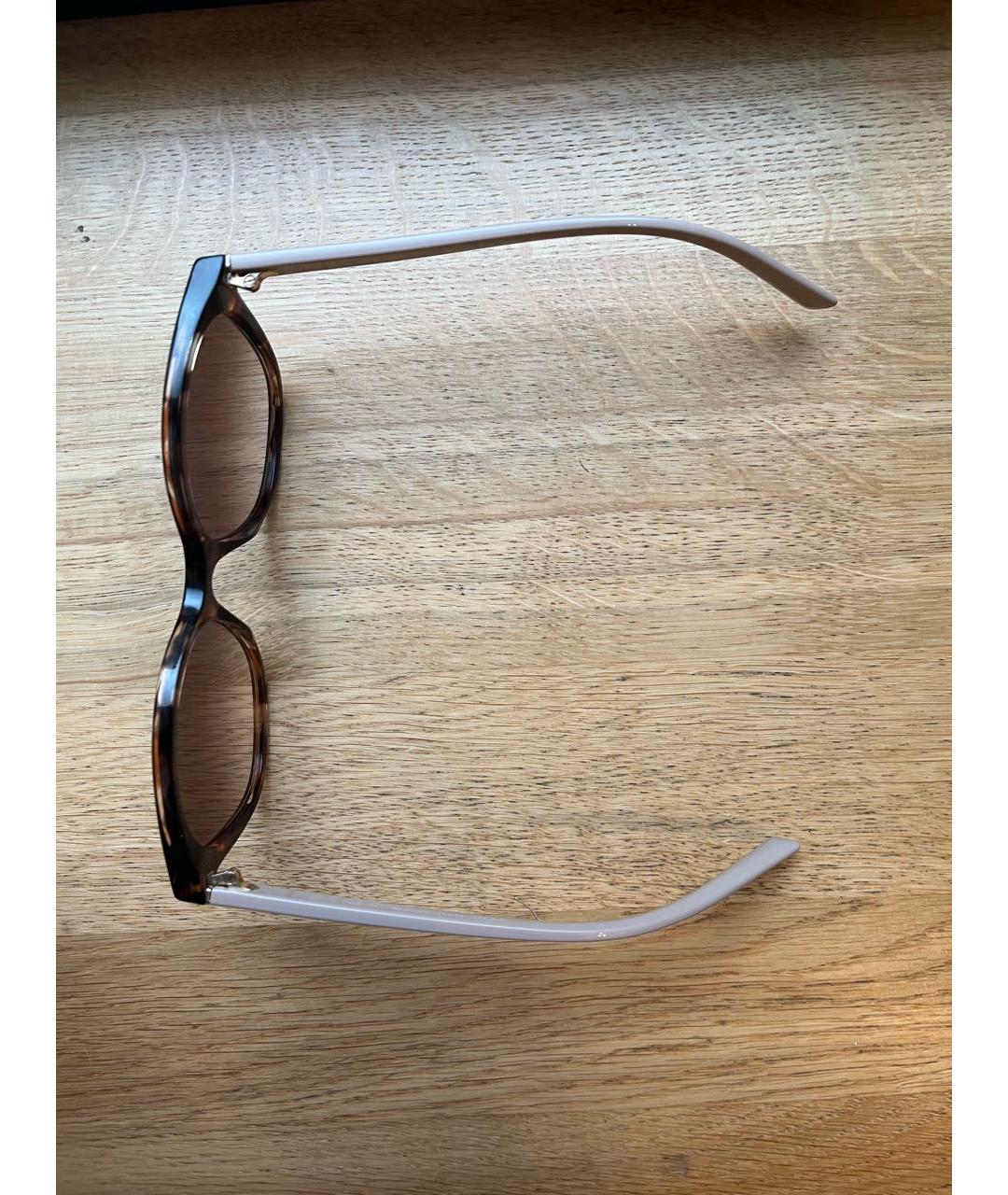 PRADA Коричневые пластиковые солнцезащитные очки, фото 2