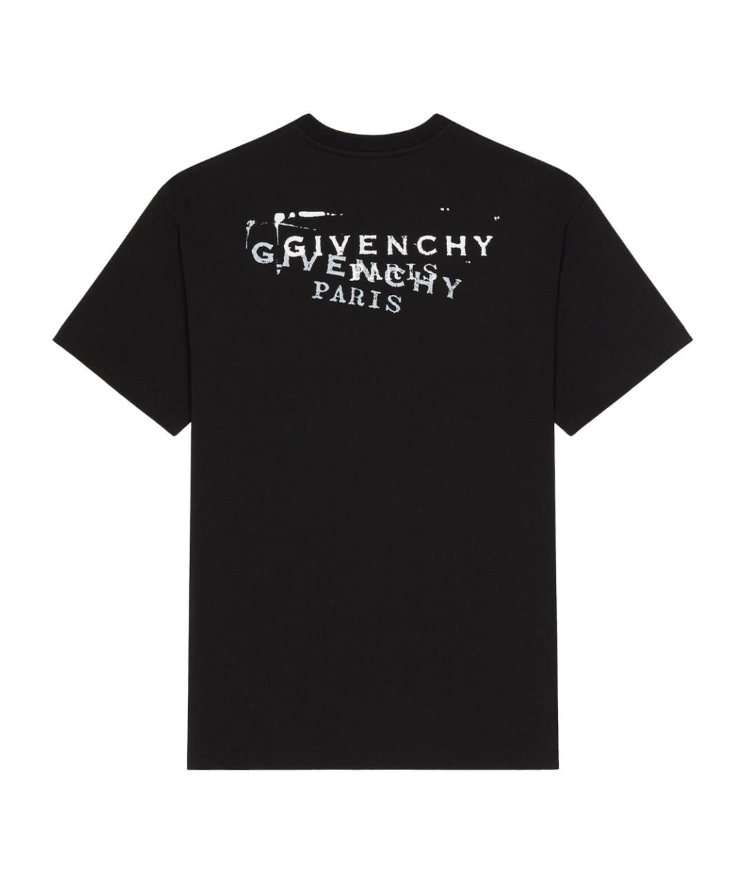 GIVENCHY Черная хлопковая футболка, фото 2