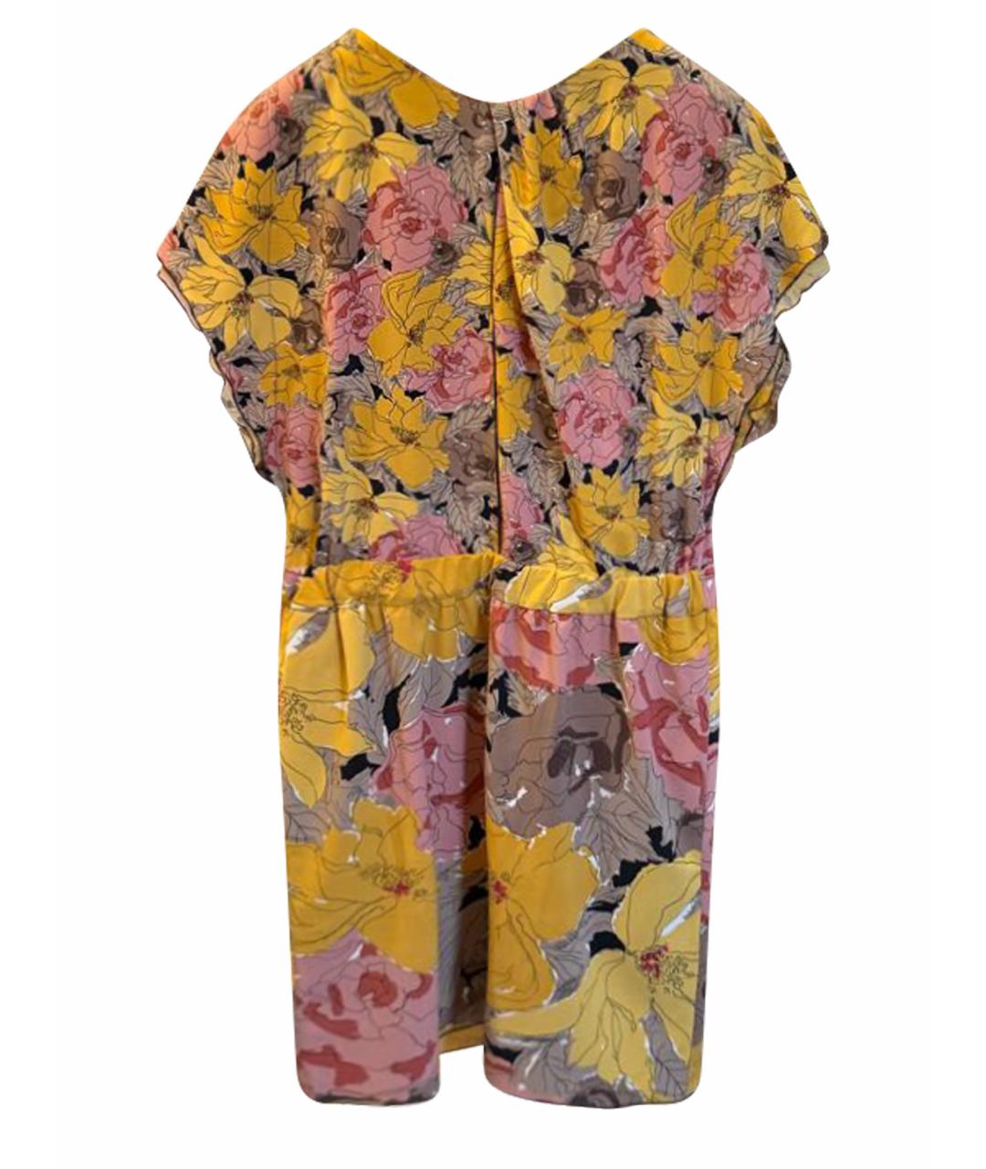 'S MAX MARA Желтое шелковое повседневное платье, фото 1