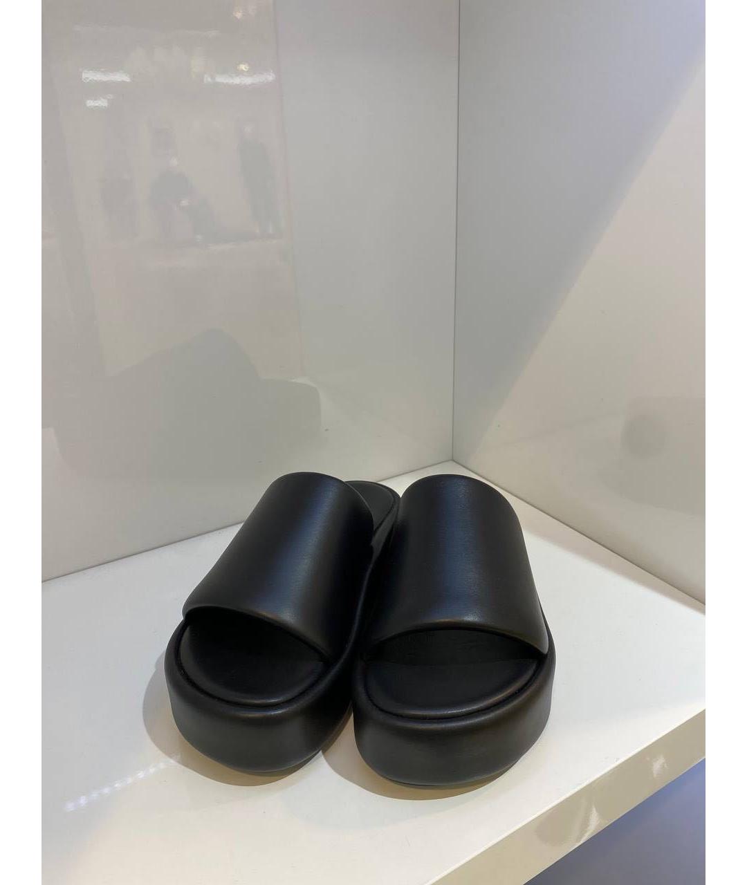 BALENCIAGA Черные кожаные сабо, фото 3