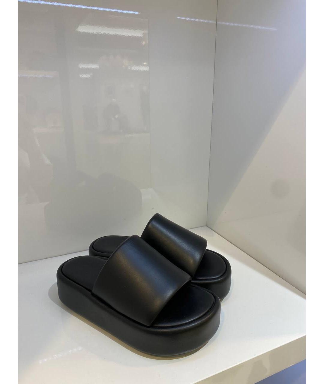 BALENCIAGA Черные кожаные сабо, фото 5