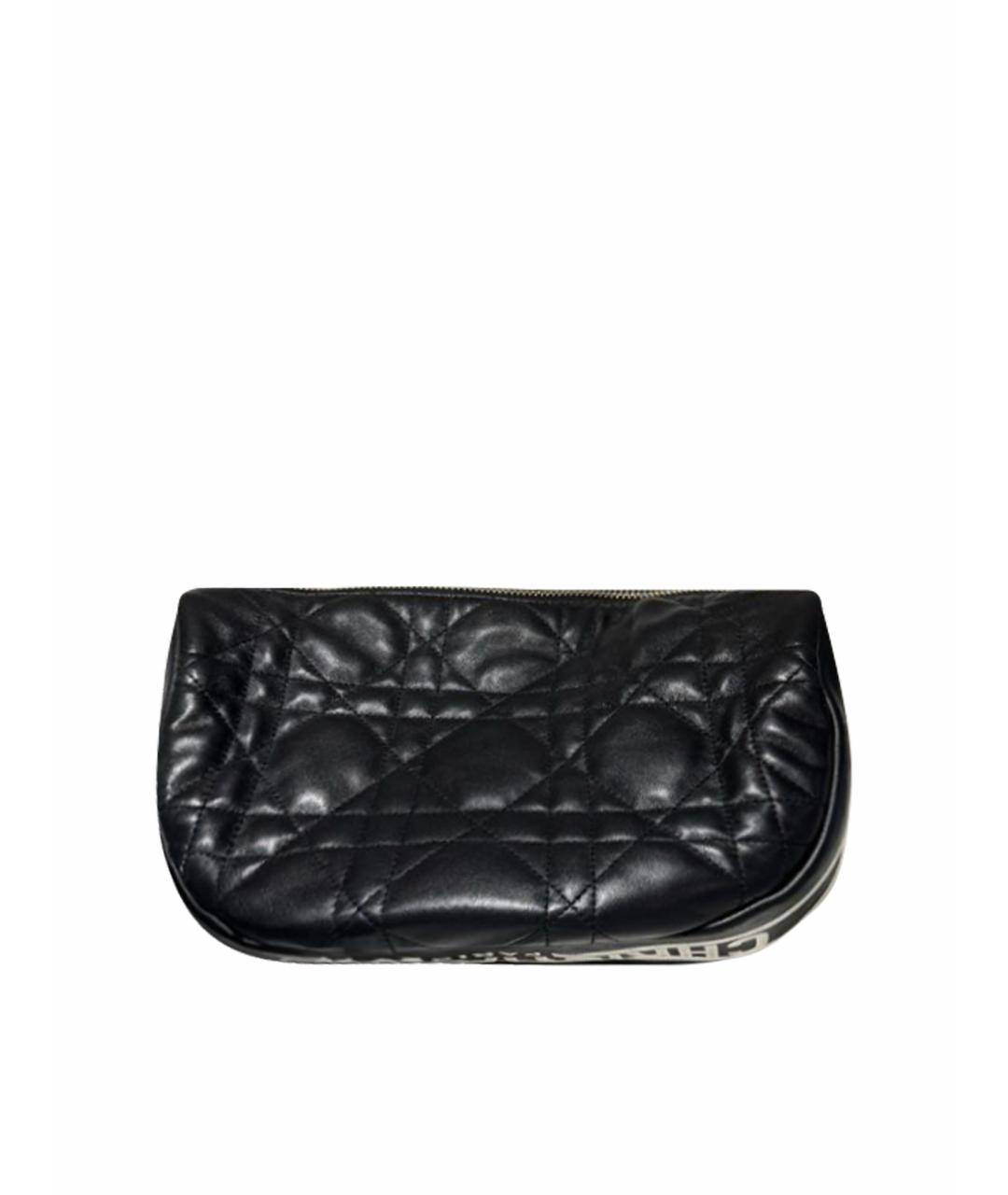 CHRISTIAN DIOR Черная кожаная сумка с короткими ручками, фото 1