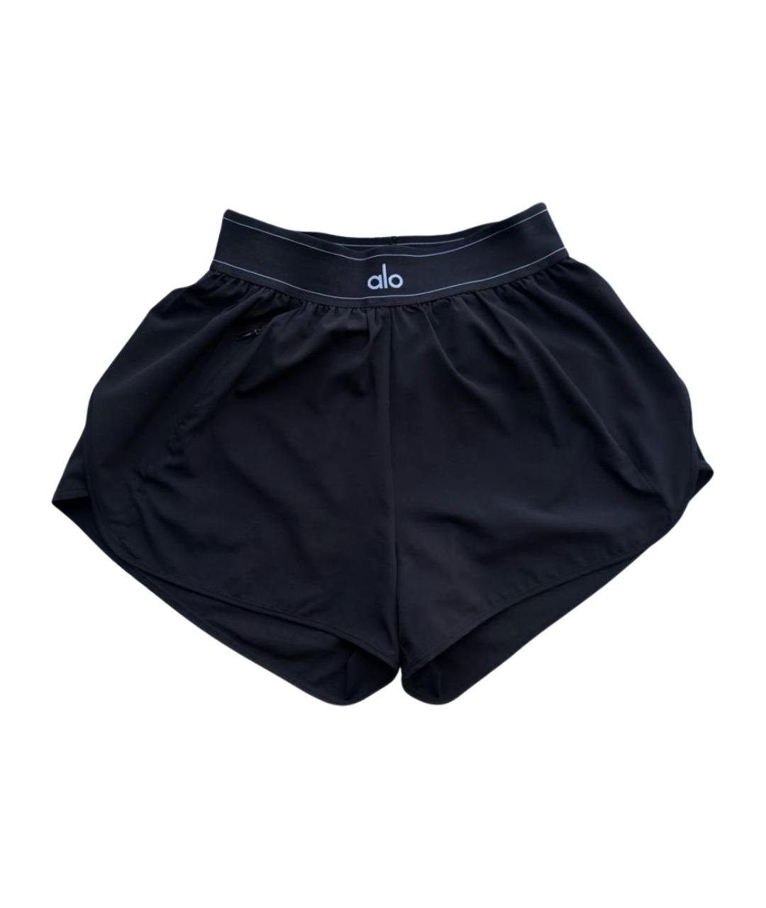 ALO YOGA Черные полиэстеровые спортивные брюки и шорты, фото 1