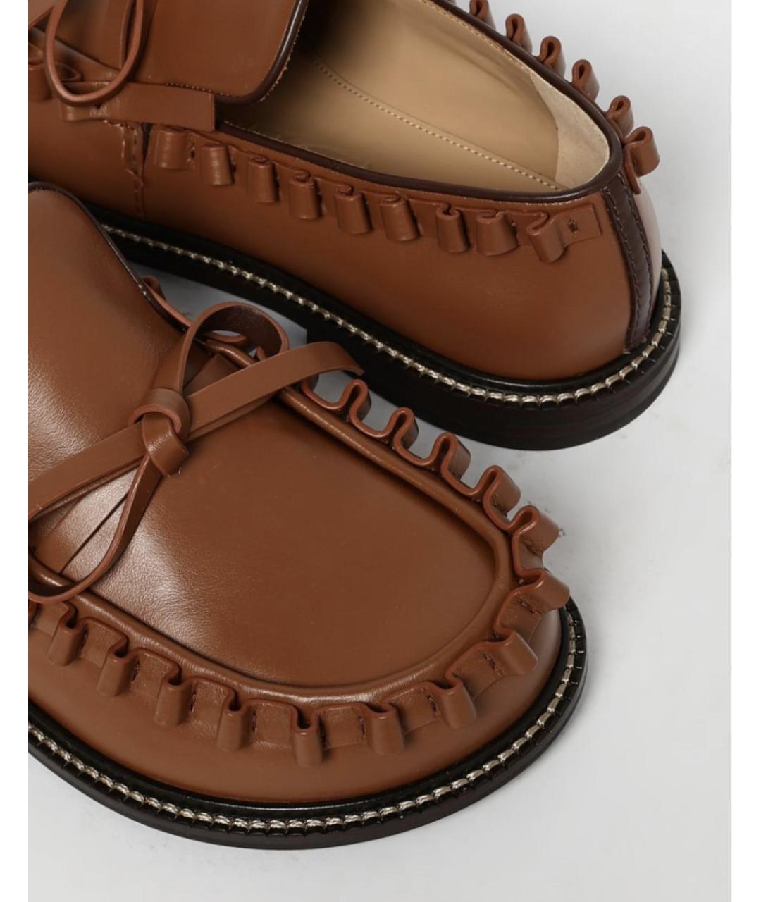 J.W.ANDERSON Коричневые кожаные лоферы, фото 4