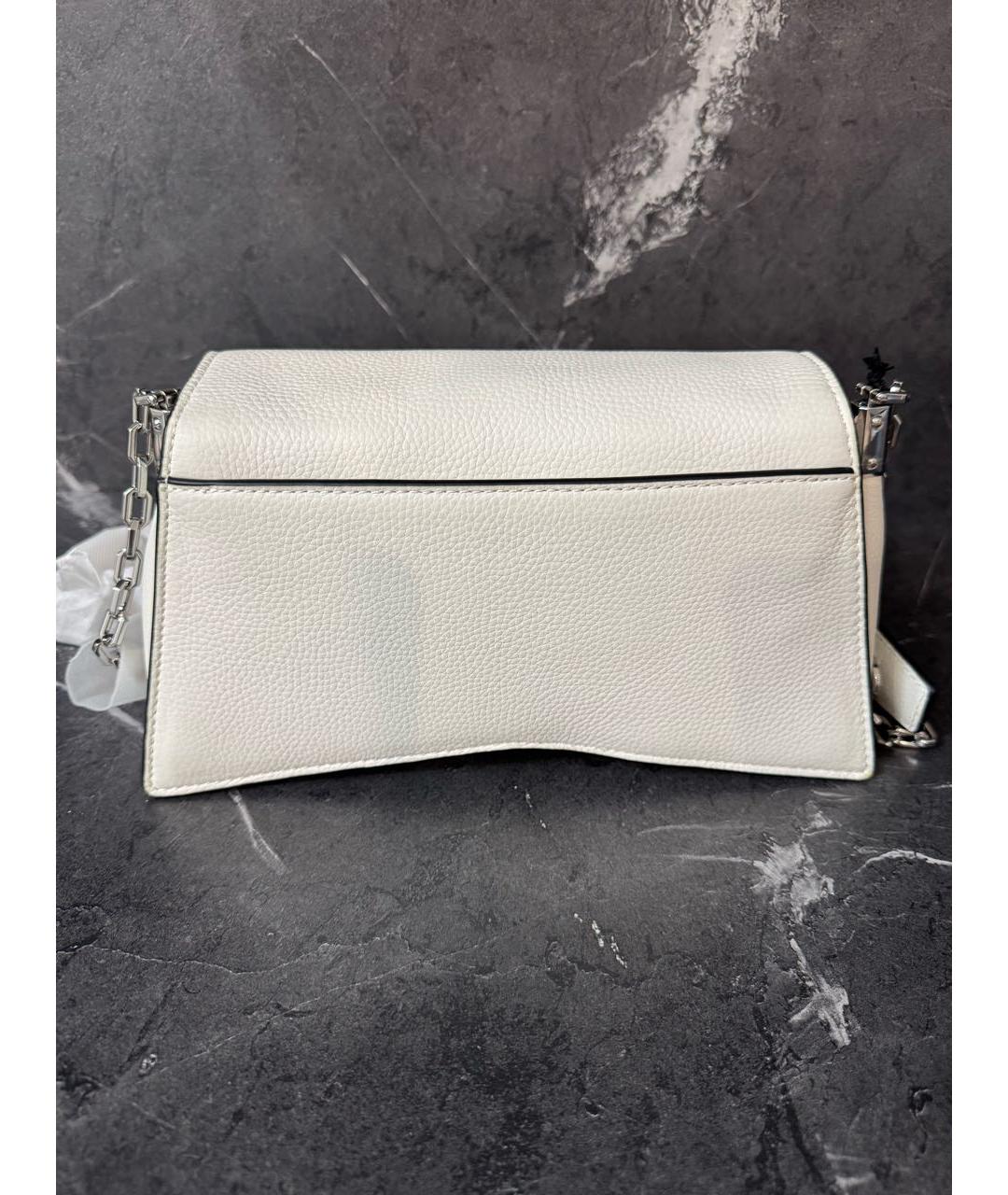 KARL LAGERFELD Белая кожаная сумка через плечо, фото 3