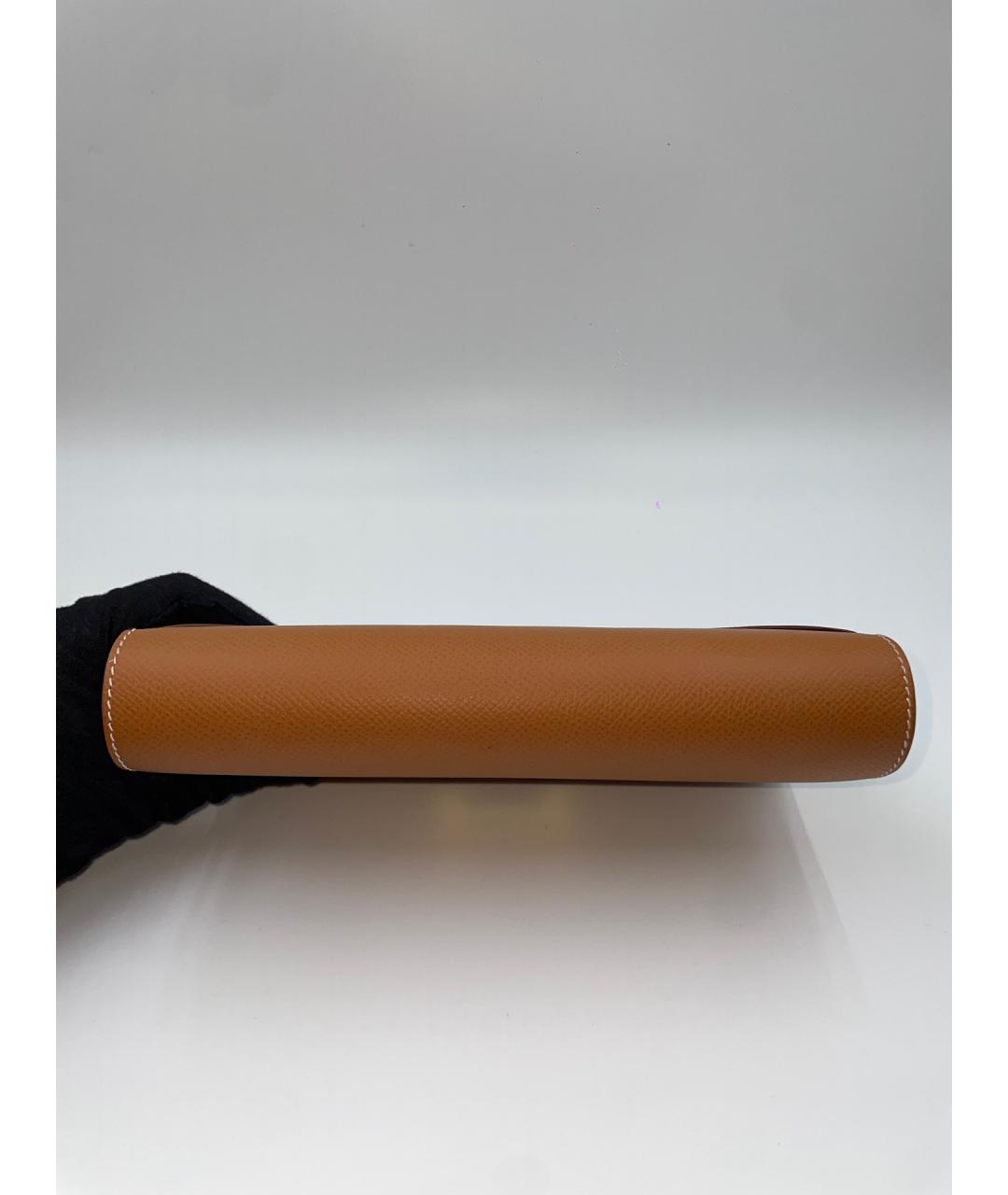 HERMES Коричневая кожаная сумка через плечо, фото 7