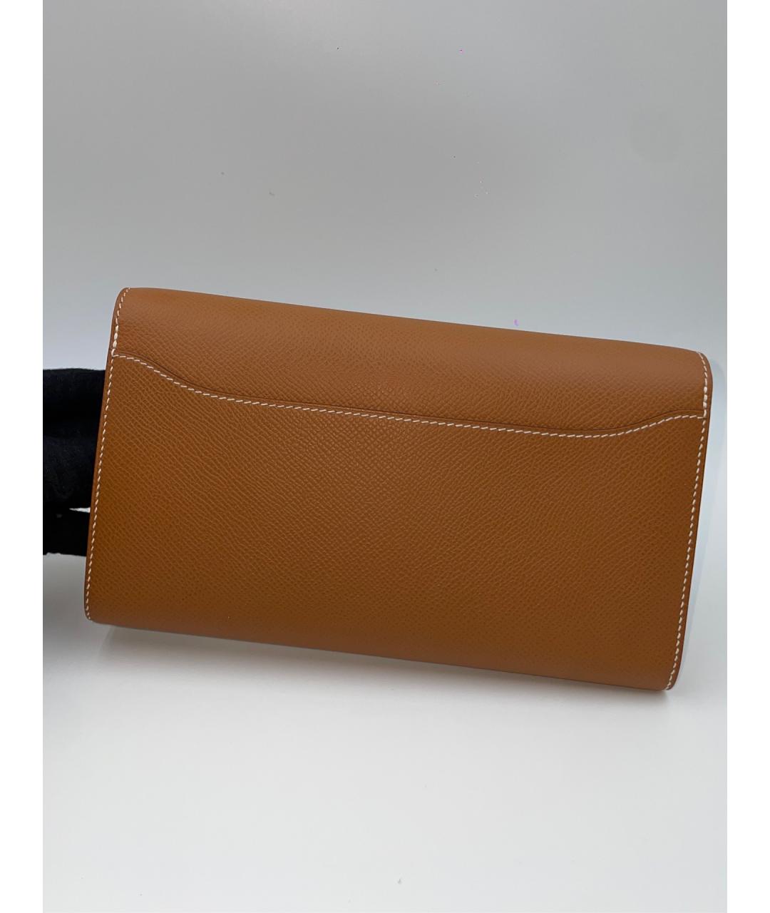 HERMES Коричневая кожаная сумка через плечо, фото 2