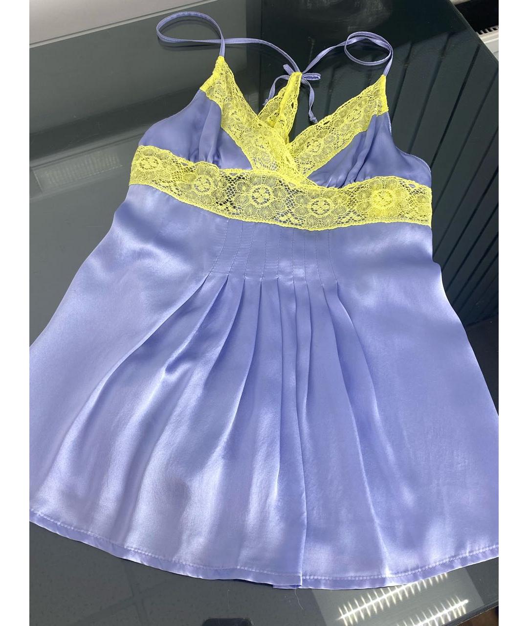 TWIN-SET Фиолетовая шелковая майка, фото 8