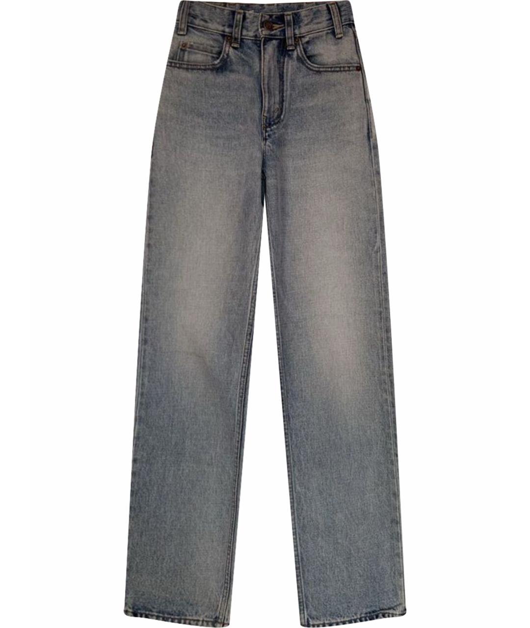 CELINE Голубые хлопковые прямые джинсы, фото 1