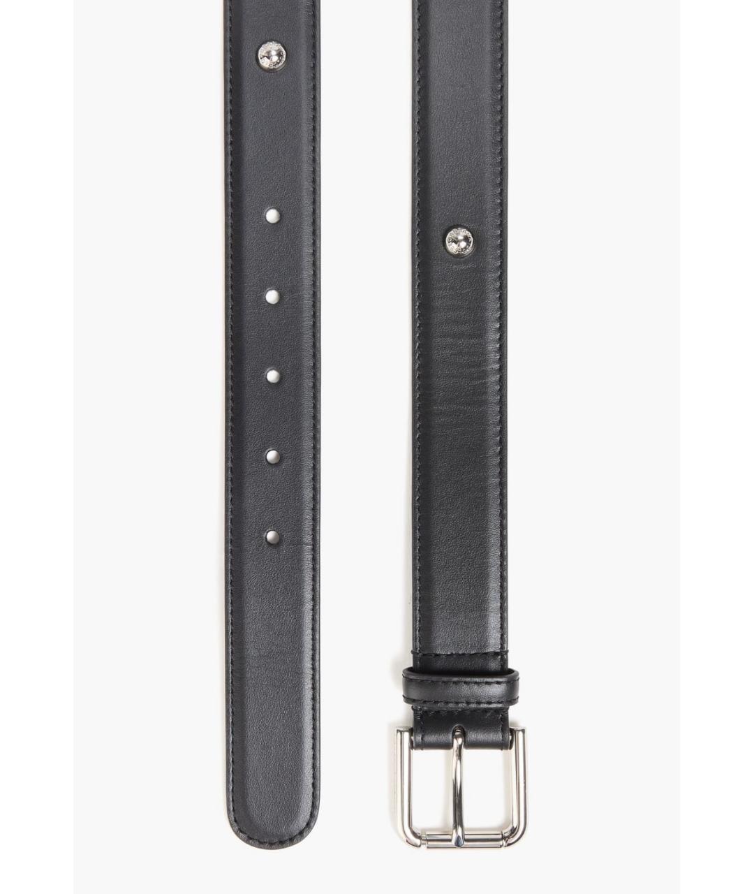 DOLCE&GABBANA Черный кожаный ремень, фото 3