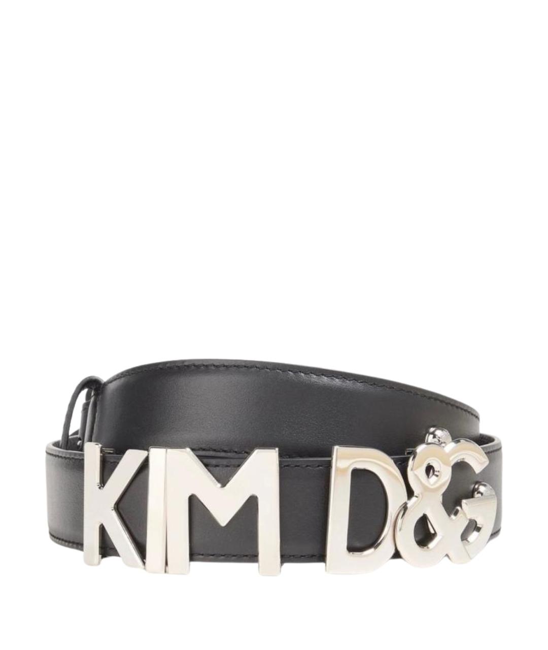 DOLCE&GABBANA Черный кожаный ремень, фото 1