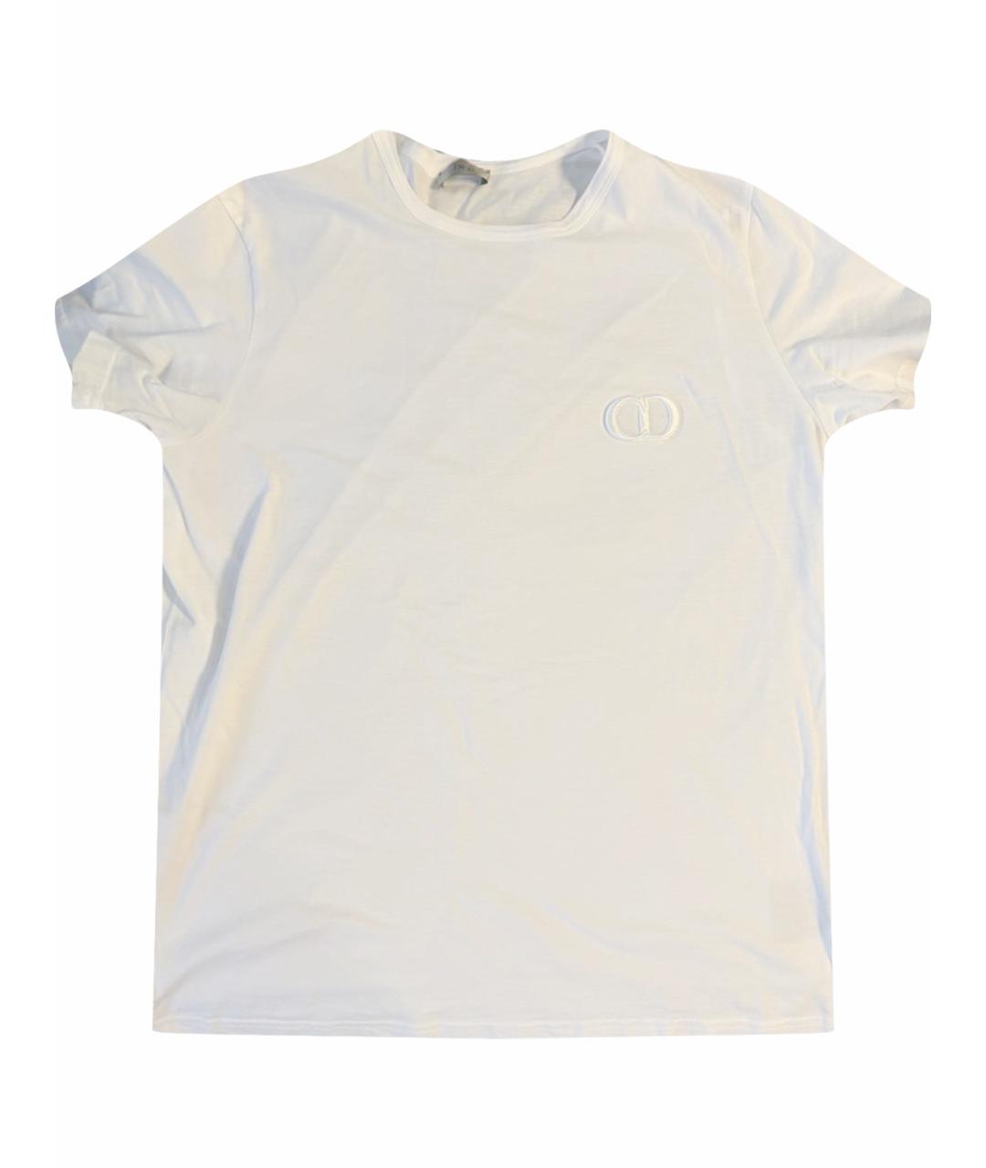 CHRISTIAN DIOR Белая хлопковая футболка, фото 1
