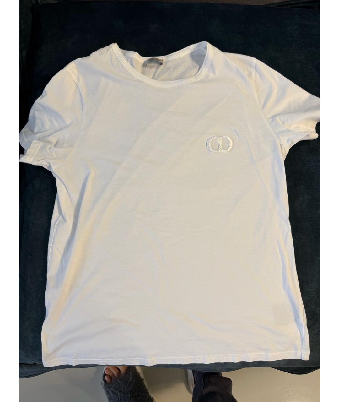 CHRISTIAN DIOR Белая хлопковая футболка, фото 4