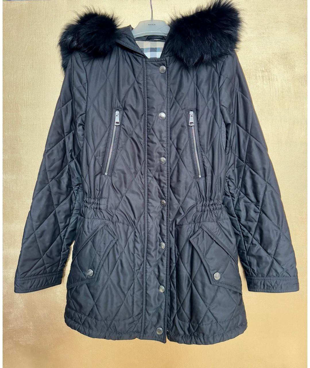 BURBERRY Черная полиэстеровая куртка, фото 6