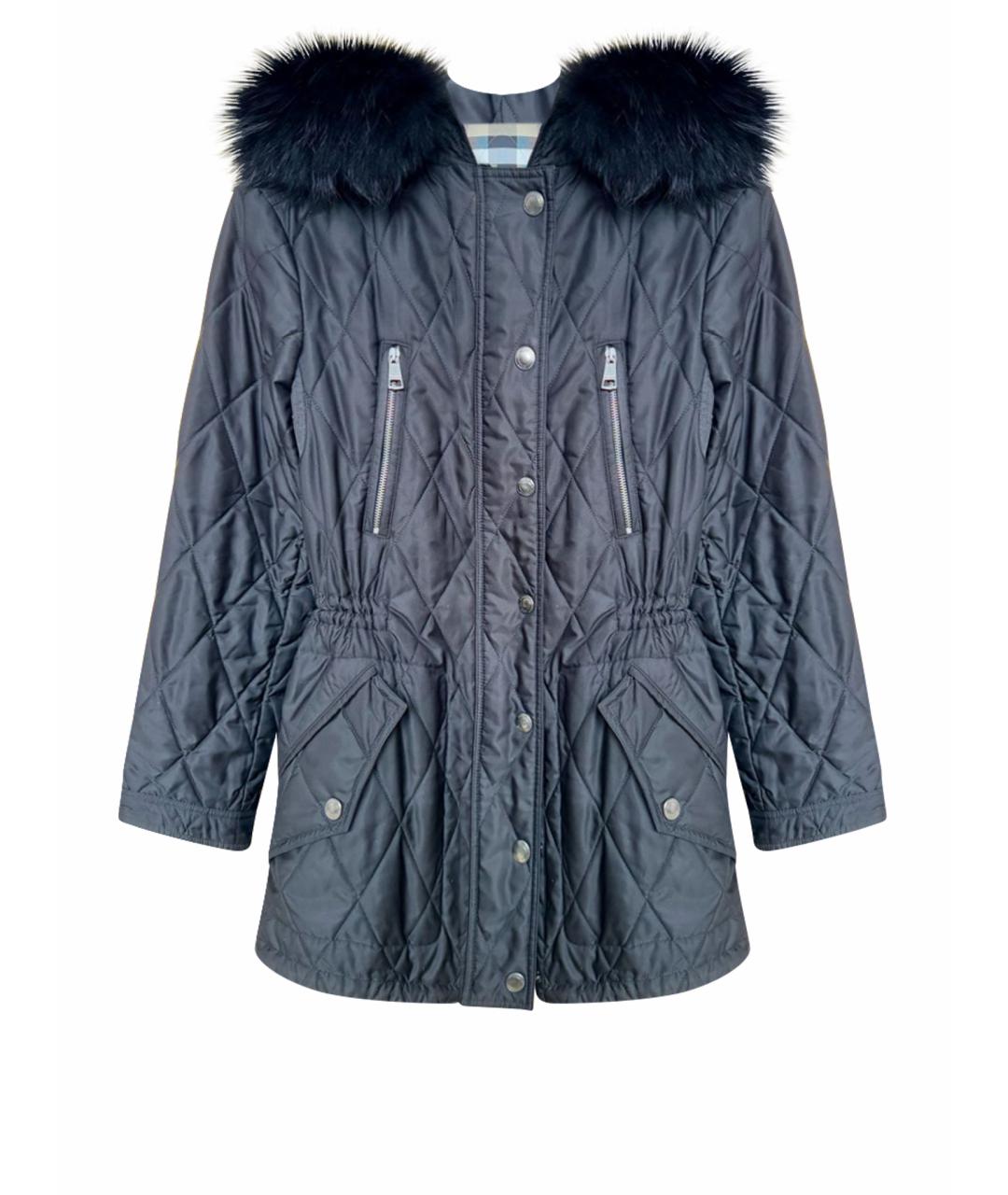 BURBERRY Черная полиэстеровая куртка, фото 1