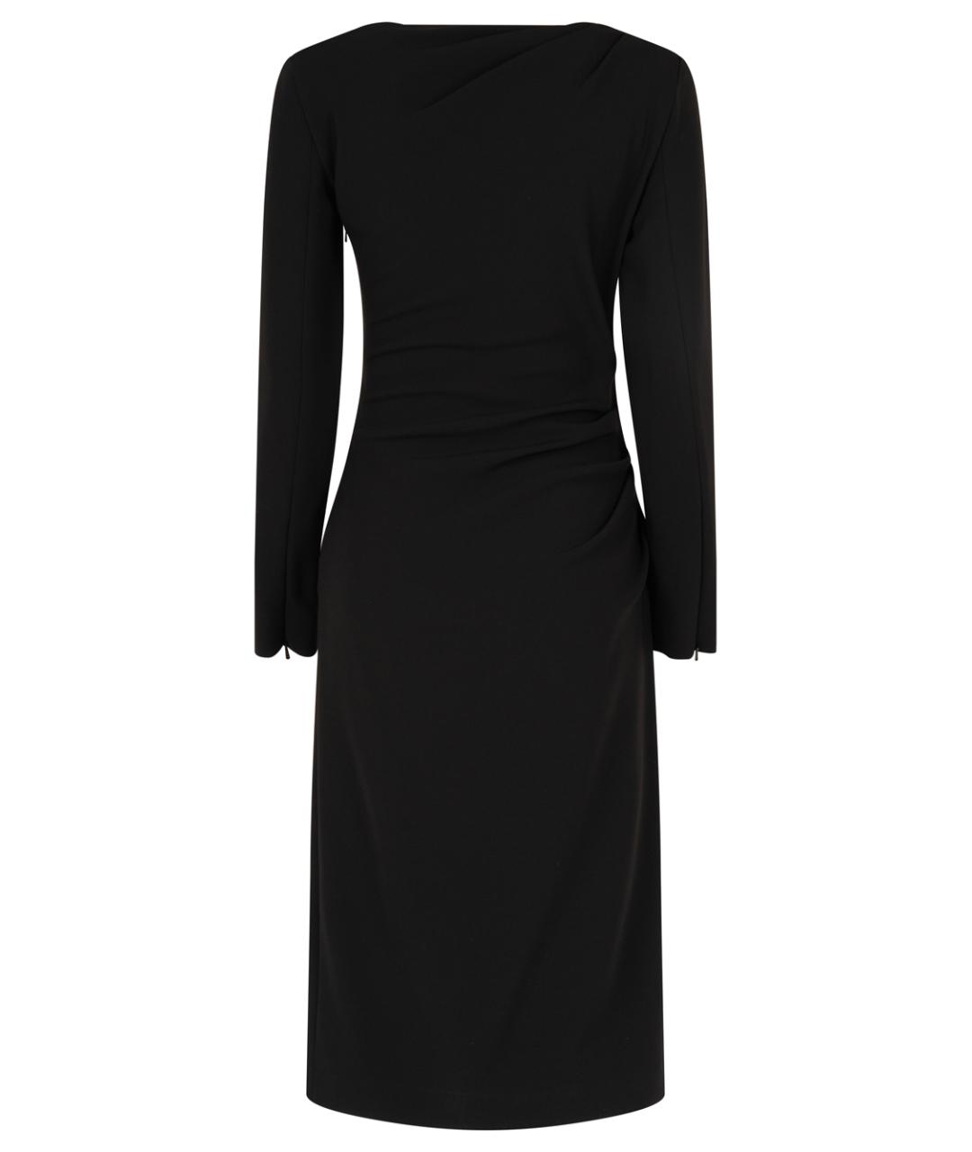 MAX MARA Черное вискозное повседневное платье, фото 2