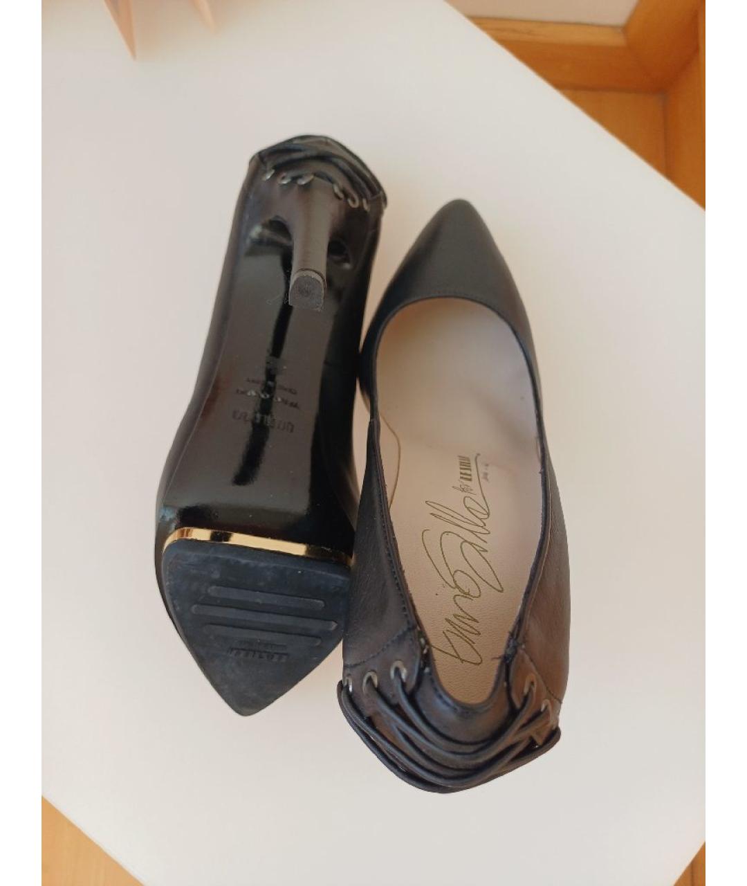 LE SILLA Черные кожаные туфли, фото 7