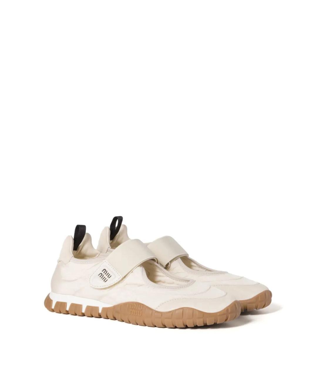 MIU MIU Бежевые балетки, фото 2