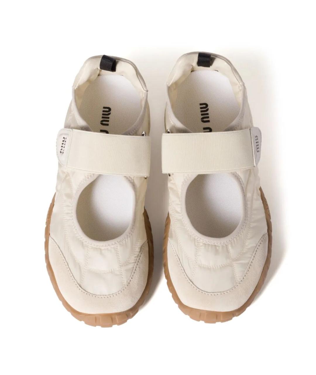 MIU MIU Бежевые балетки, фото 3