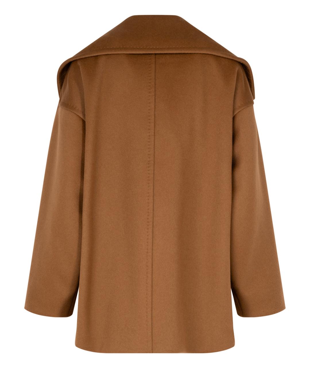MAX MARA Коричневое шерстяное пальто, фото 2